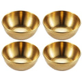 2/4/6pcs Stainless Steel Small Sauce Dishes Seasoning Serving Tray Spice Plates Set Soy Sauce Dish Specialty Tableware